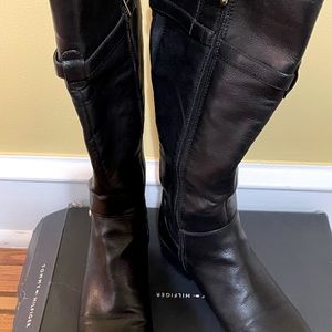 Nice quality black leather boots